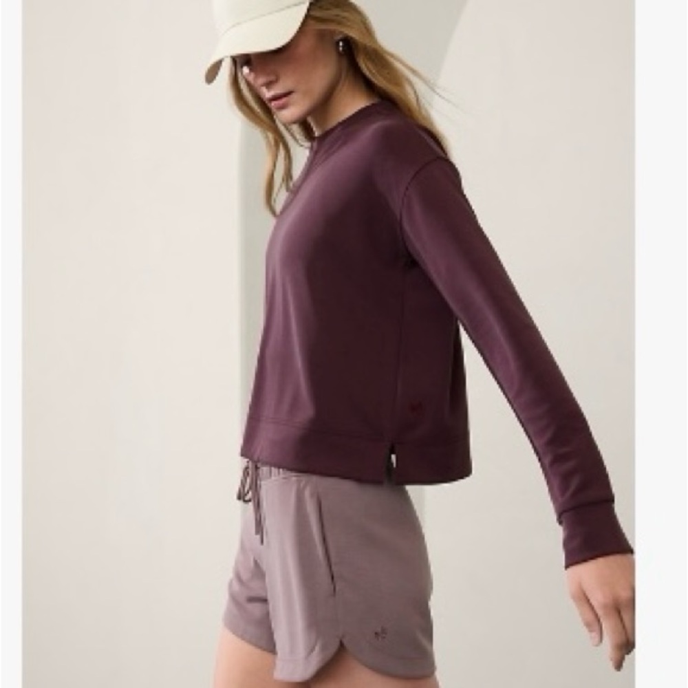 SEA SOFT CREW NECK SWEATER SIZE SMALL Women's Purple CABERNET Long Sleeve Top
